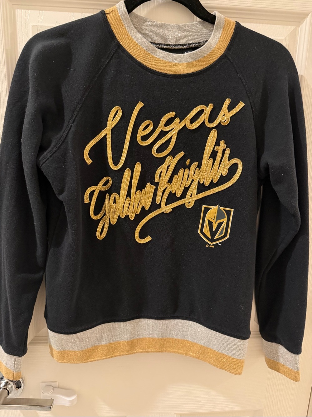 NHL Vegas Golden Knights Black and Gold Women's Sweatshirt